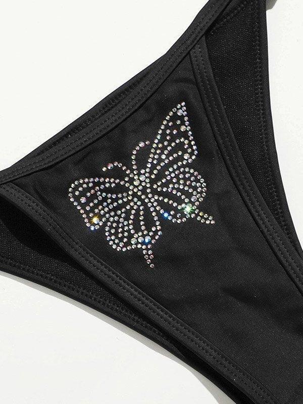 Rhinestone Butterfly Bikini Set - AnotherChill