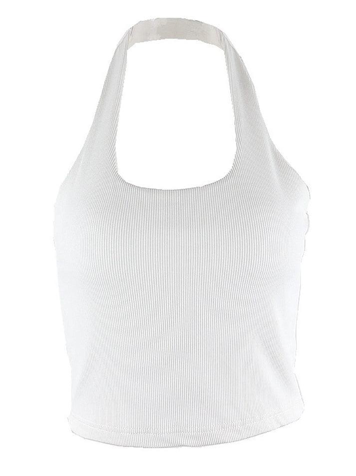 Ribbed Halter Tank Top - AnotherChill