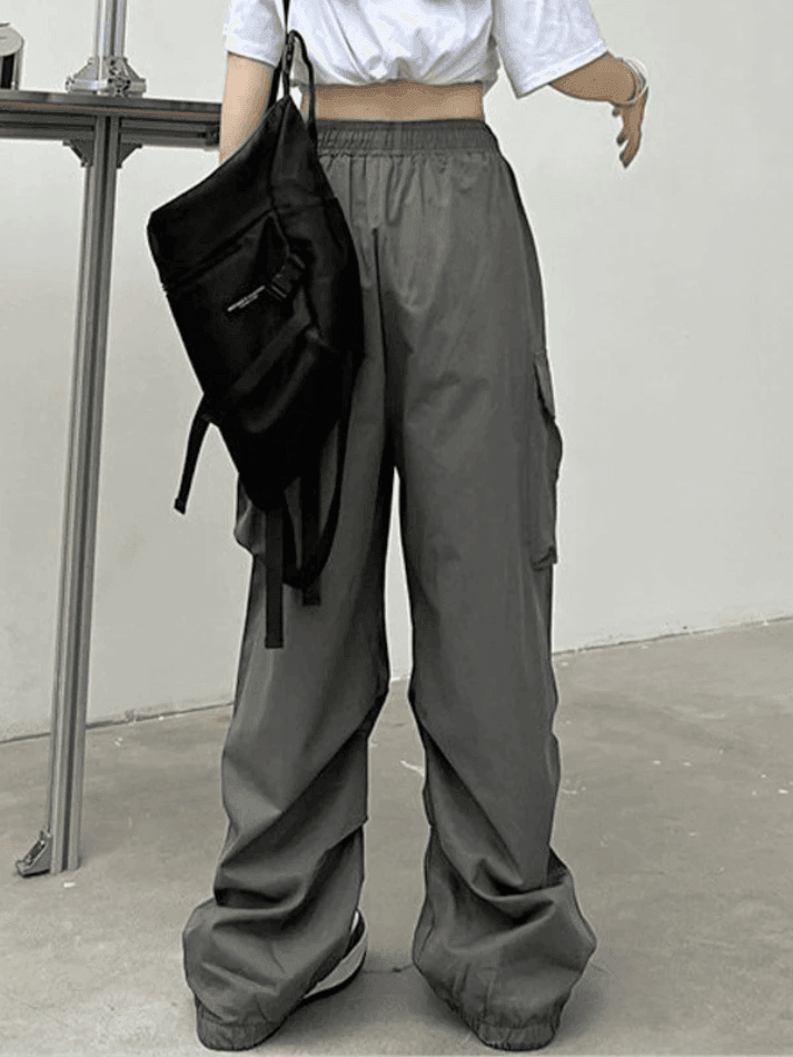 Ruched Pocket Baggy Cargo Pants - AnotherChill