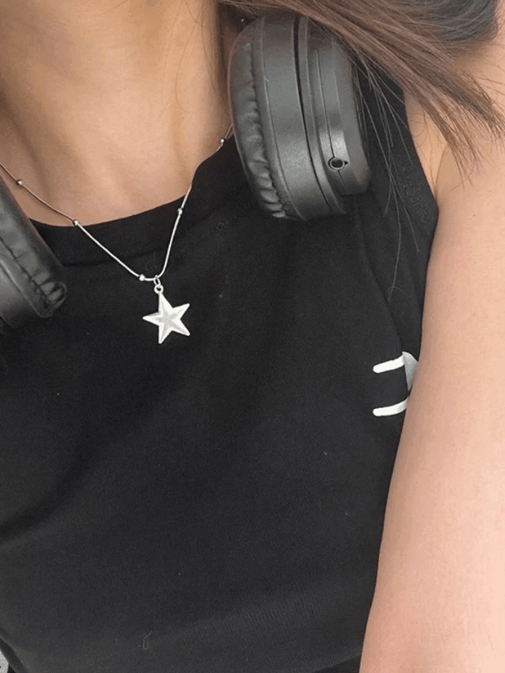 Silver Vintage Punk Star Necklace - AnotherChill