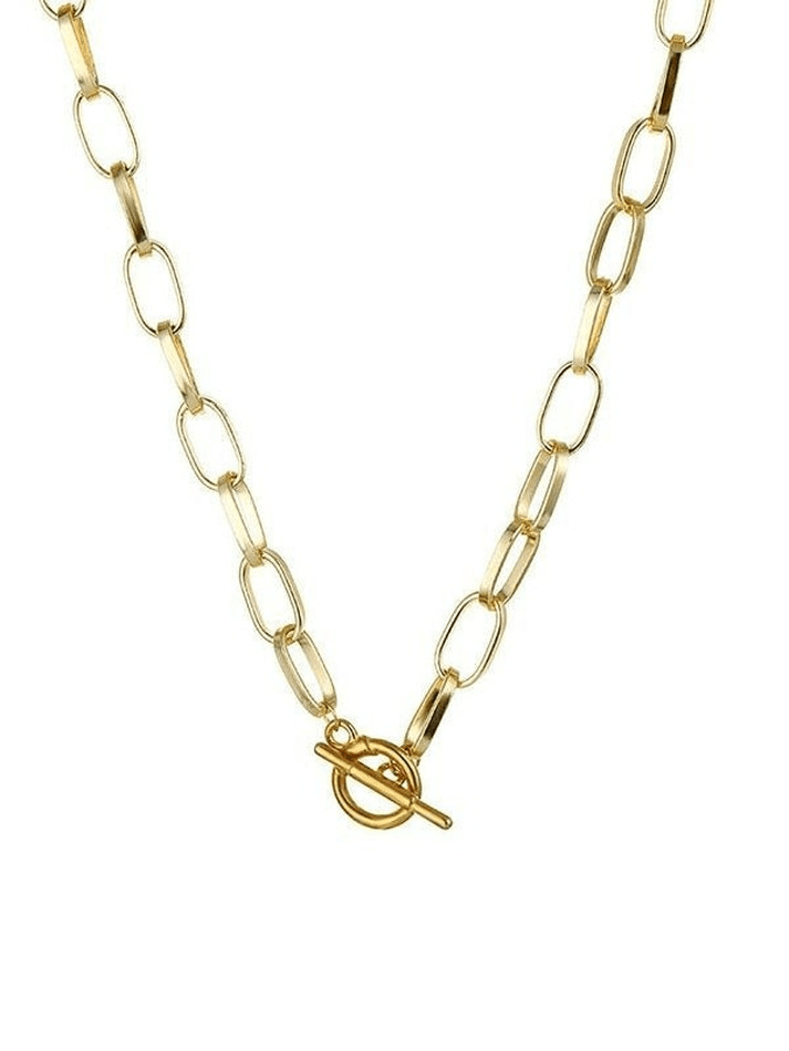 Simple Link Chain Toggle Necklace - AnotherChill