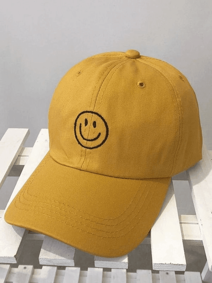 Smile Embroidered Baseball Cap - AnotherChill