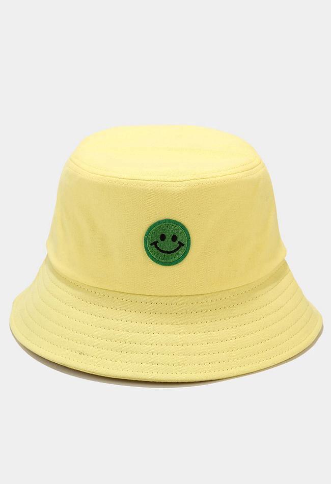 Smiley Patched Bucket Hat - AnotherChill