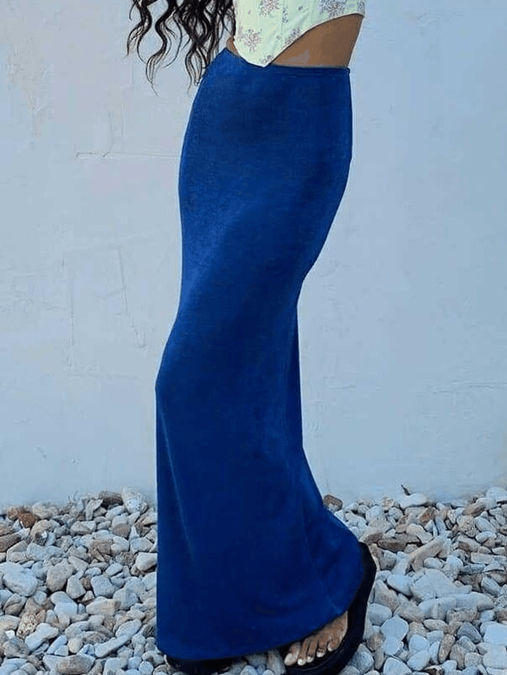 Stretchy Y2K Maxi Skirt - AnotherChill