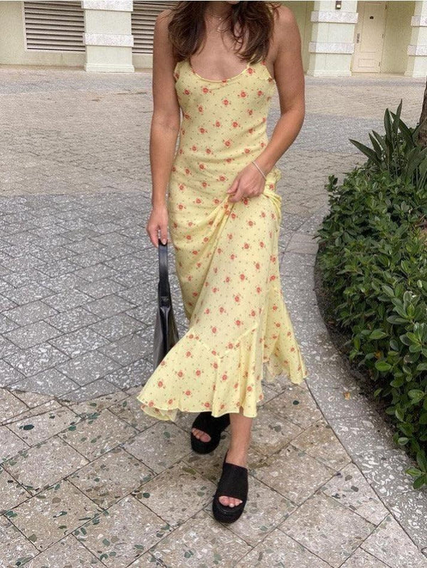 Summer Floral Print Maxi Dress - AnotherChill