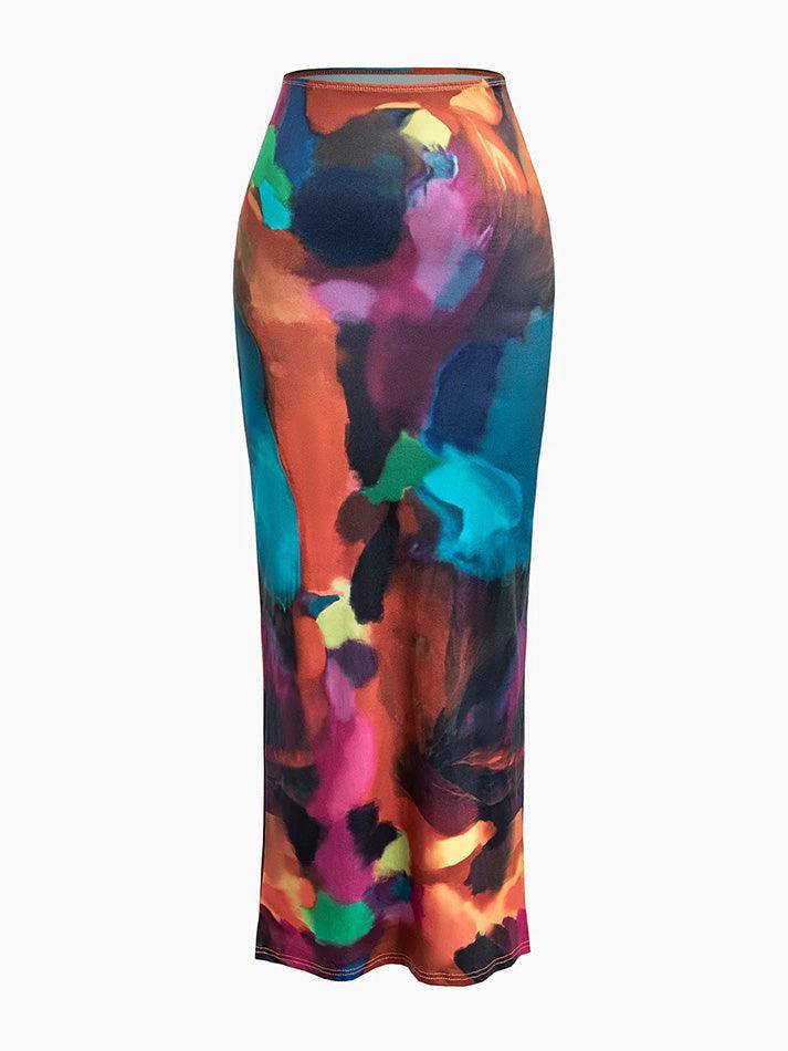 Tie Dye Maxi Skirt - AnotherChill