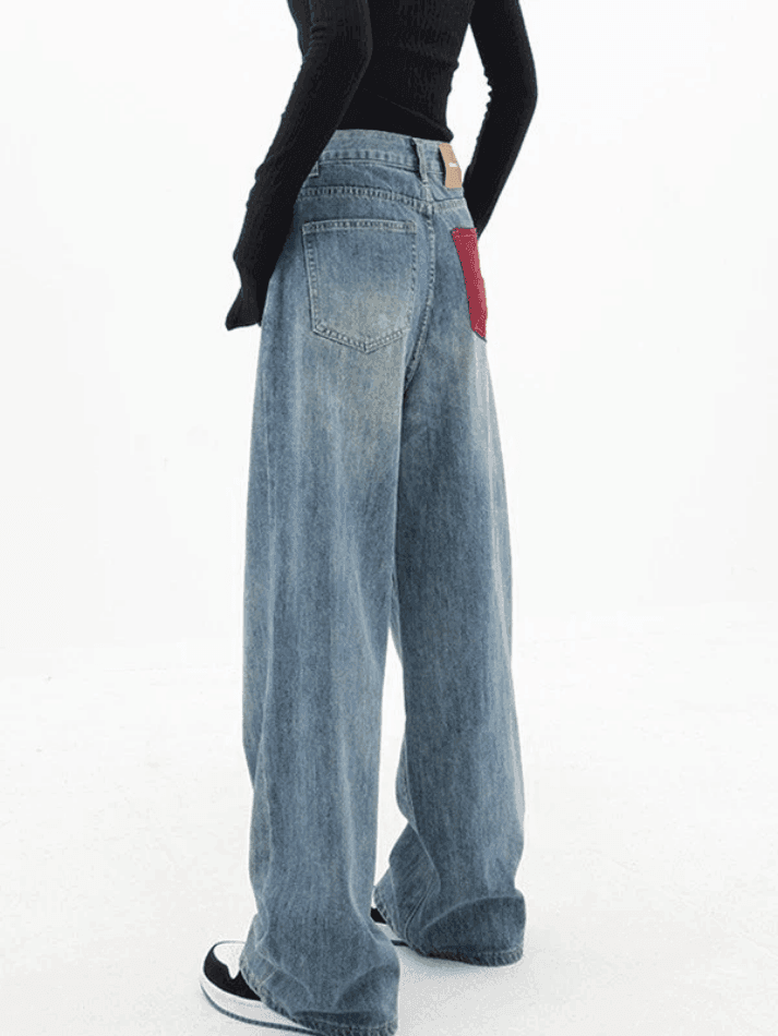 Vintage Contrast 90s Boyfriend Jeans - AnotherChill