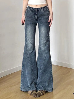 Vintage Gradient Low Rise Flared Jeans - AnotherChill