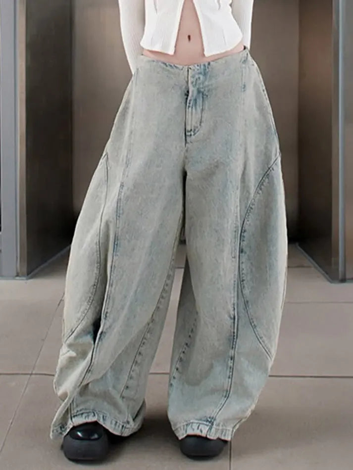 Vintage Loose Low-Waist Casual Jeans - AnotherChill