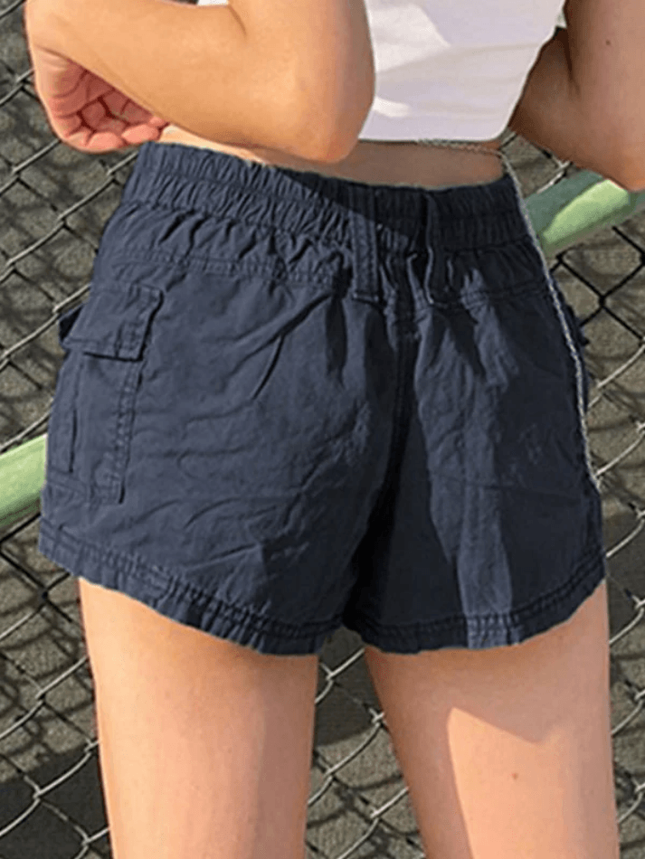 Vintage Low Rise Asymmetric Cargo Shorts - AnotherChill