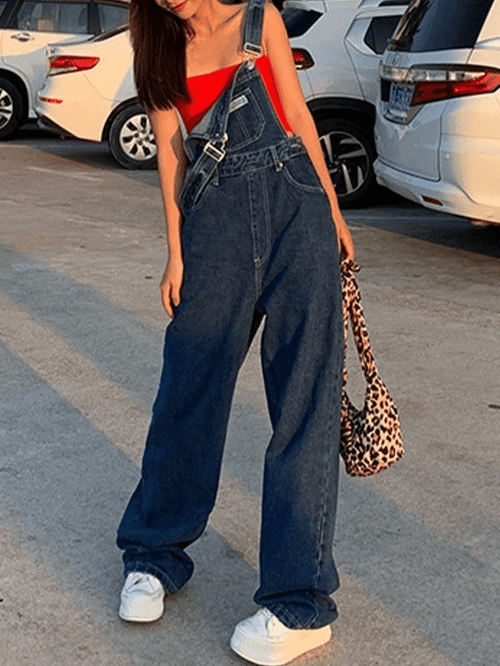 Vintage Washed Boyfriend Denim Overall - AnotherChill