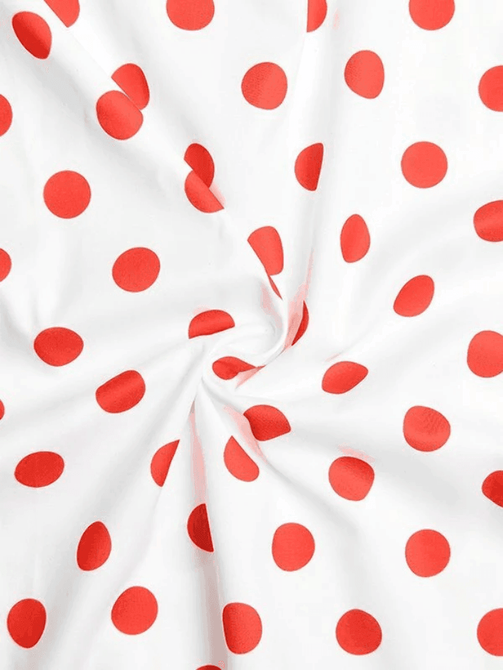 Waist Ruffled Polka Dot Dress - AnotherChill