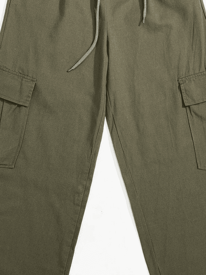 Washed Pocket Straight Leg Pants - AnotherChill