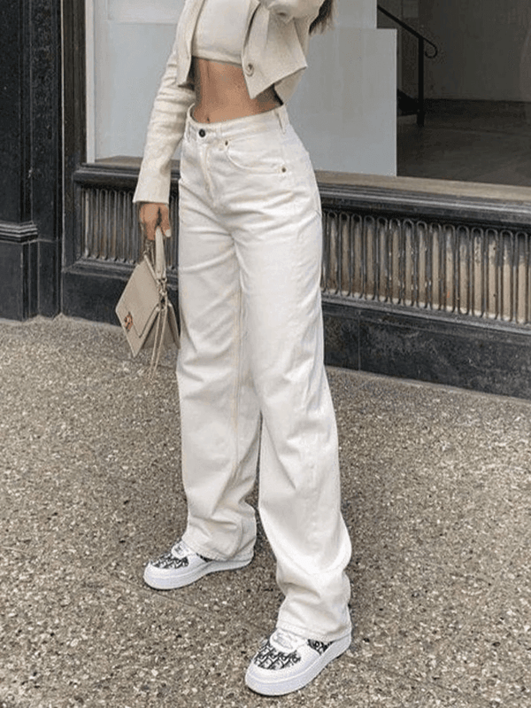 White Washed Boyfriend Jeans - AnotherChill