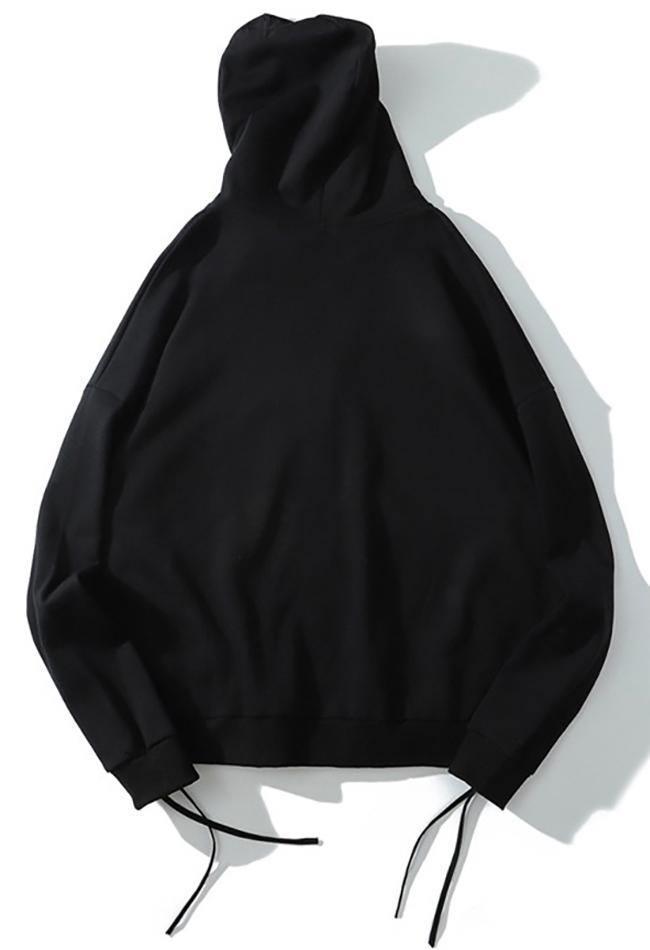 Zipper Gothic Print Oversized Hoodie - AnotherChill