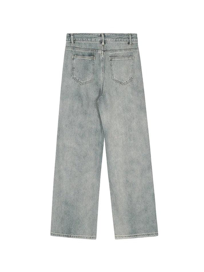 Star Embroidery Raw Trim Boyfriend Jeans - AnotherChill