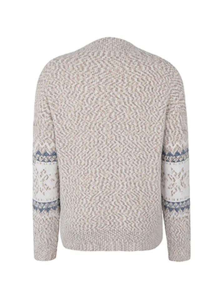 Snowflake Jacquard Mock Neck Sweater - AnotherChill