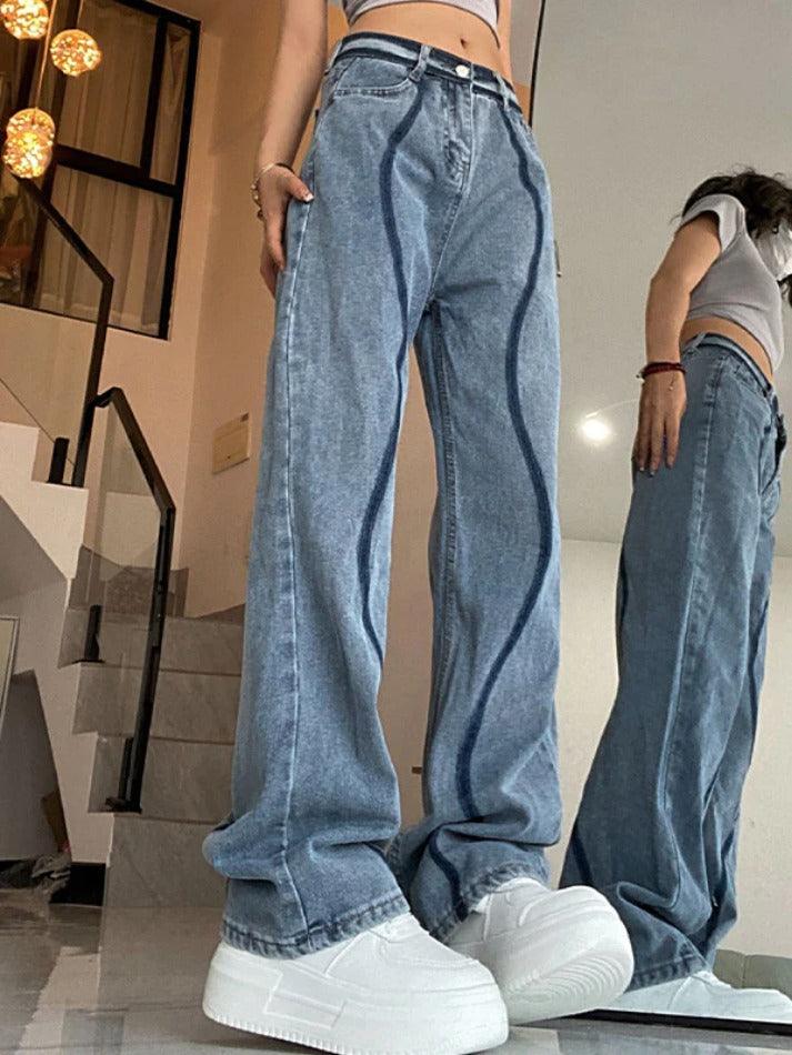 Creative Wash High Rise Boyfriend Jeans - AnotherChill