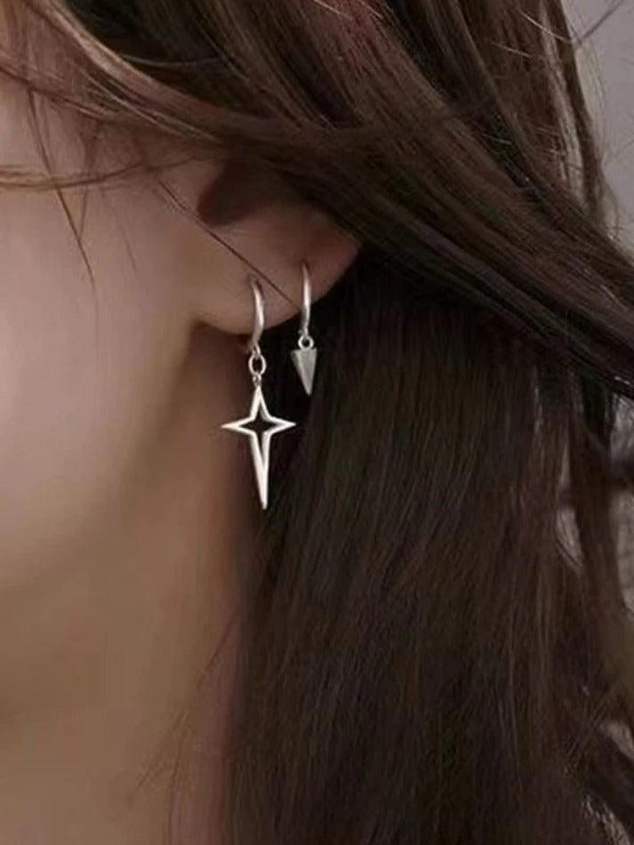 Astral Star Pendant Hoop Earrings - AnotherChill