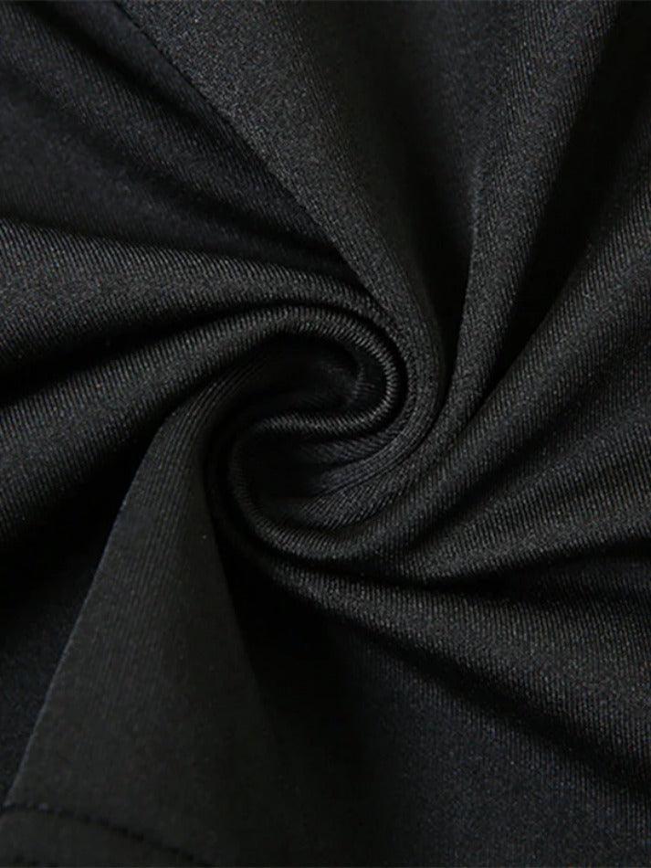 Contrast Color Trim Square Neck Tee & Low Rise Flare Pants Set - AnotherChill