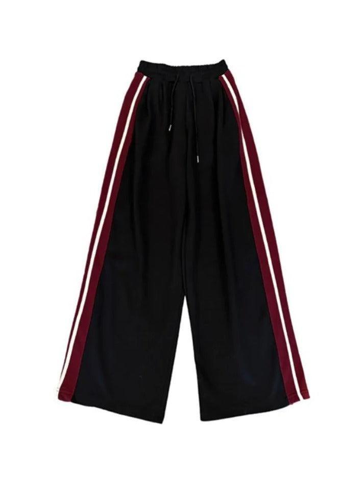 Contrast Side Stripe Baggy Sweatpants - AnotherChill