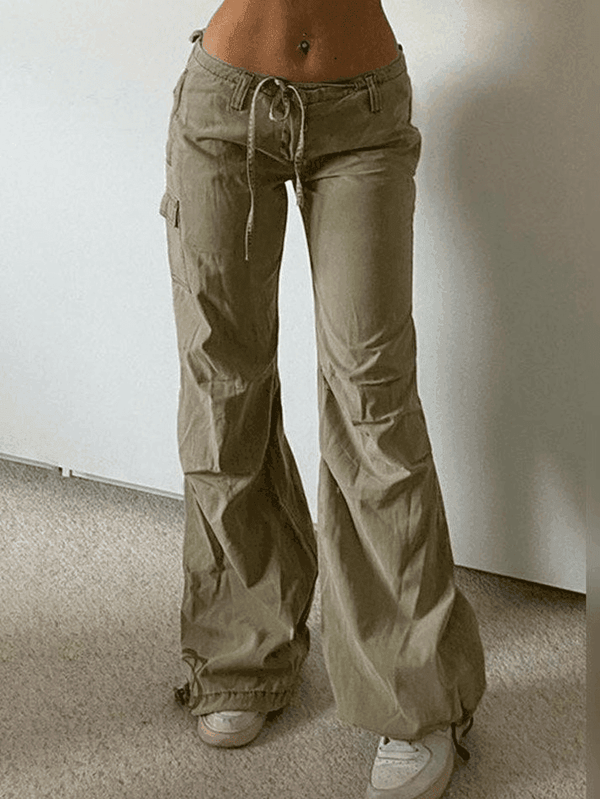 Straight Leg Pocket Cargo Pants - AnotherChill