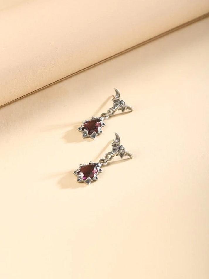 Vintage Bat Pattern Drip Earrings - AnotherChill